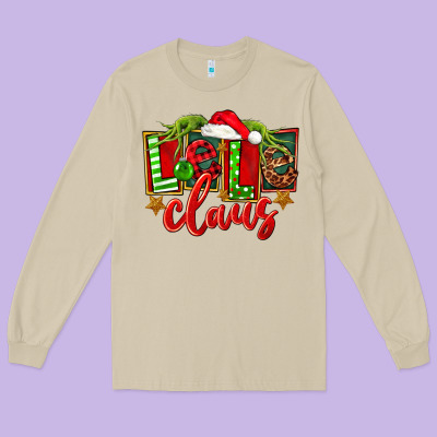 Christmas Lele Claus Long Sleeve Tee Designed By Fadigitalartstudio