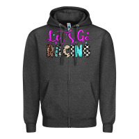Charcoal Heather let's go racing Zipper Hoodie - JahusDesignShop