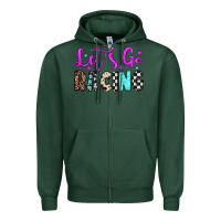 Sports Green let's go racing Zipper Hoodie - JahusDesignShop