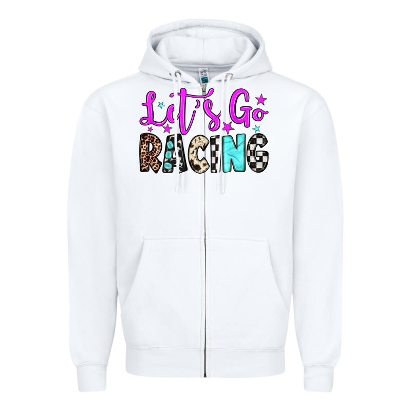 Let's Go Racing Zipper Hoodie by JahusDesignShop | Teevron