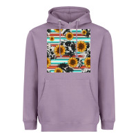 Lavender serape cowhide sunflowers seamless pattern 12inch Heavyweight Hoodie - Jasminsmagicworld