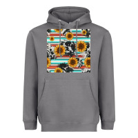 Storm serape cowhide sunflowers seamless pattern 12inch Heavyweight Hoodie - Jasminsmagicworld