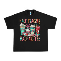 Black half teacher half coffee Urban Heavy Tee - texasbilliewilder