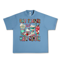 Pebble Blue half teacher half coffee Urban Heavy Tee - texasbilliewilder