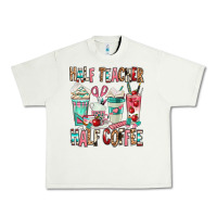 Pistachio half teacher half coffee Urban Heavy Tee - texasbilliewilder
