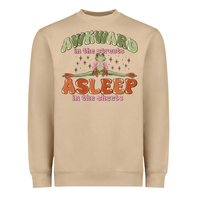 Awkward In The Streets Asleep In The Sheets Heavyweight Sweatshirt by MaliasSmallBusiness | Teevron