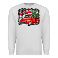 Dove Grey merry christmas red truck christmas trees Premium Sweatshirt - Jasminsmagicworld