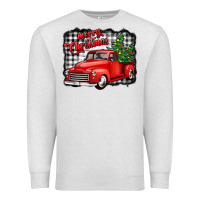 Oatmeal Heather merry christmas red truck christmas trees Premium Sweatshirt - Jasminsmagicworld