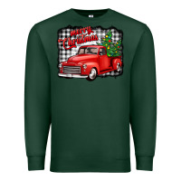 Sports Green merry christmas red truck christmas trees Premium Sweatshirt - Jasminsmagicworld