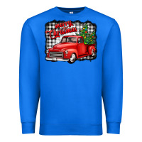 True Royal merry christmas red truck christmas trees Premium Sweatshirt - Jasminsmagicworld