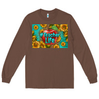 Chestnut teacher life skinny metal can holder Long Sleeve Tee - HRA Design Shop