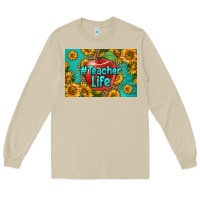 Mushroom teacher life skinny metal can holder Long Sleeve Tee - HRA Design Shop