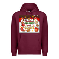 Burgundy christmas calories don't count Premium Hoodie - MaliasSmallBusiness