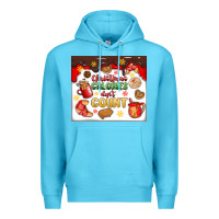 Ocean Blue christmas calories don't count Premium Hoodie - MaliasSmallBusiness