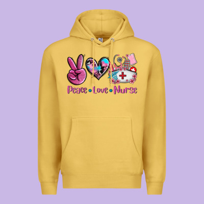 Peace Love Nurse Premium Hoodie Designed By Adodesignshop