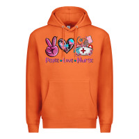 Carrot peace love nurse Premium Hoodie - AdoDesignShop