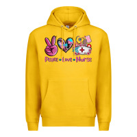 Lemon peace love nurse Premium Hoodie - AdoDesignShop