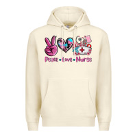 Sandshell peace love nurse Premium Hoodie - AdoDesignShop