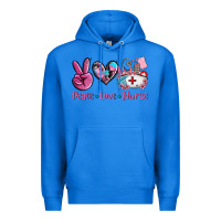 True Royal peace love nurse Premium Hoodie - AdoDesignShop