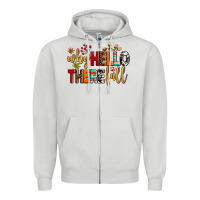 Dove Grey why hello there fall Zipper Hoodie - AdoDesignShop