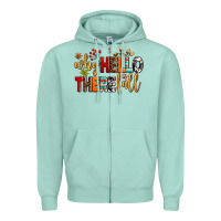 Seafoam why hello there fall Zipper Hoodie - AdoDesignShop