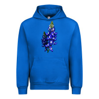 Cobalt Bluebonnet Flower Urban Hoodie - LillyAllenDesigns