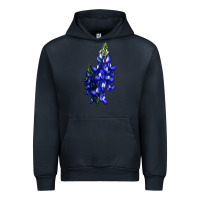 Navy Bluebonnet Flower Urban Hoodie - LillyAllenDesigns