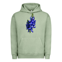 Pigment Oil Green Bluebonnet Flower Urban Hoodie - LillyAllenDesigns