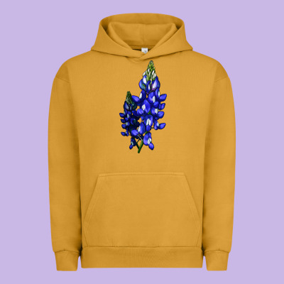 Bluebonnet Flower Urban Hoodie Designed By Lillyallendesigns