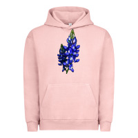 Pigment Salmon Bluebonnet Flower Urban Hoodie - LillyAllenDesigns