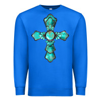 True Royal western turquoise gemstone cross Premium Sweatshirt - BarkalooDesign