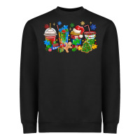 Black autism awareness christmas coffee Heavyweight Sweatshirt - MaliasSmallBusiness