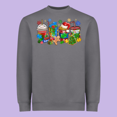 Heavyweight Sweatshirt autism awareness christmas coffee