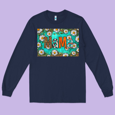 Western Daisy Mama Skinny Metal Can Holder Long Sleeve Tee Designed By Hra Design Shop