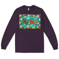 Plum western daisy mama skinny metal can holder Long Sleeve Tee - HRA Design Shop
