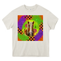 Cream Halloween Belgian Horse Heavy Core Tee - LillyAllenDesigns