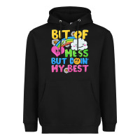 Black bit of a mess but doin my best Heavyweight Hoodie - NancyCooperArtShop