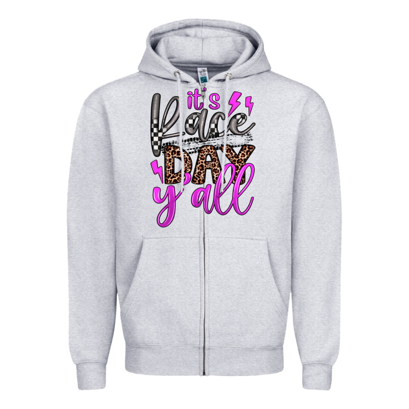 It's Race Day Y'all Zipper Hoodie by JahusDesignShop | Teevron