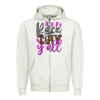 Oatmeal Heather it's race day y'all Zipper Hoodie - JahusDesignShop