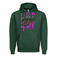 Sports Green it's race day y'all Zipper Hoodie - JahusDesignShop