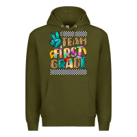 Army Green team first grade Premium Hoodie - NancyCooperArtShop