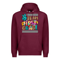 Burgundy team first grade Premium Hoodie - NancyCooperArtShop