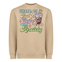 Fueled By Iced Coffee And Anxiety Heavyweight Sweatshirt | Teevron
