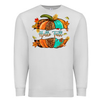 Dove Grey pumpkin hello fall Premium Sweatshirt - NancyCooperArtShop
