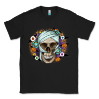 Black Halloween Skeleton Classic Tee - CowhideDigitalArt