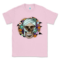 Bubblegum Pink Halloween Skeleton Classic Tee - CowhideDigitalArt