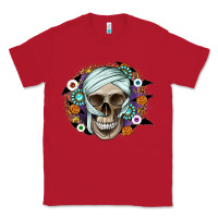 Red Halloween Skeleton Classic Tee - CowhideDigitalArt