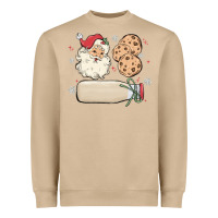 Mushroom custom milk and cookies with santa Heavyweight Sweatshirt - MaliasSmallBusiness