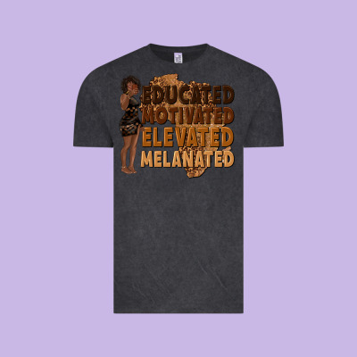 Vintage Tee educated motivated elevated melanated