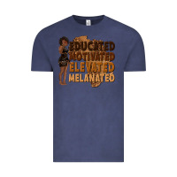 Vintage Denim educated motivated elevated melanated Vintage Tee - texasbilliewilder